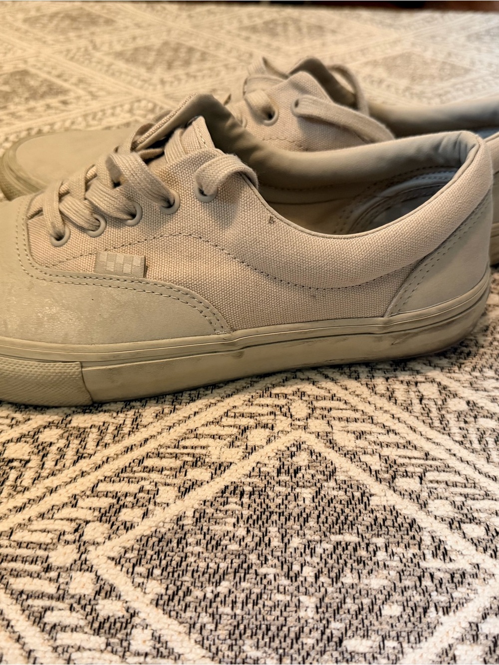 Vans Low-Top Canvas Sneakers in Taupe size 10.5
